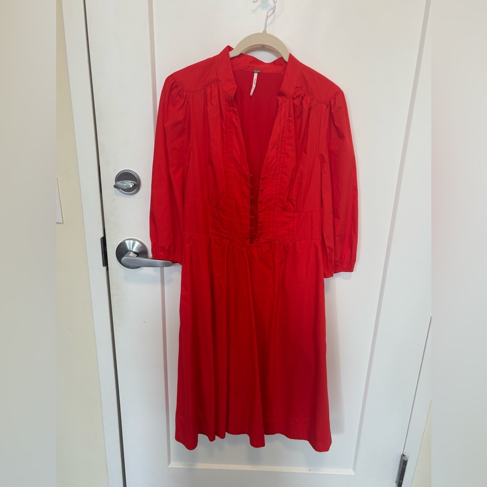 Free People Womens Size (4) Red Dress